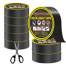 VUAOHIY 8 Rolls Butyl Joist Tape for Decking - 2'' x 50' Waterproof and Anti-Corrosion Deck Joist Tape with Scissors, Weather Resistance Self Adhesive for Wood Decks Beams Roof