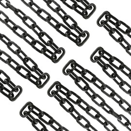 AKOLAFE 36.1 ft Long Black Chain Link 5/32" Heavy Duty Chain Bulk Metal Decorative Chain for Hanging Plants, Basket, Picture Carbon Steel Gate Chain for Outdoor Fence, Punching Bag, Clothes, Dog Leash