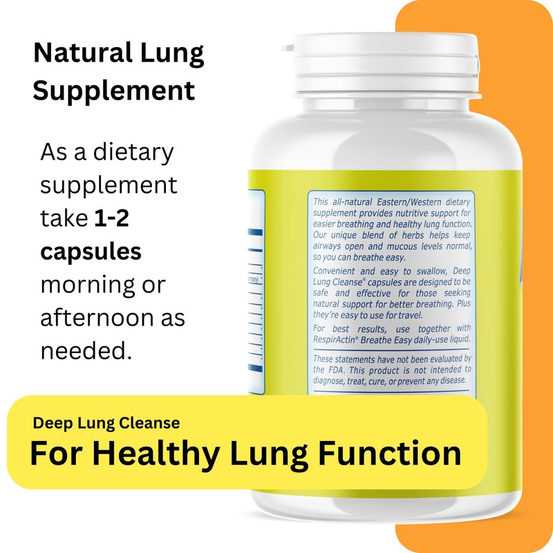Deep Lung Cleanse 60 Veggie Caps - Herbal Respiratory Supplements