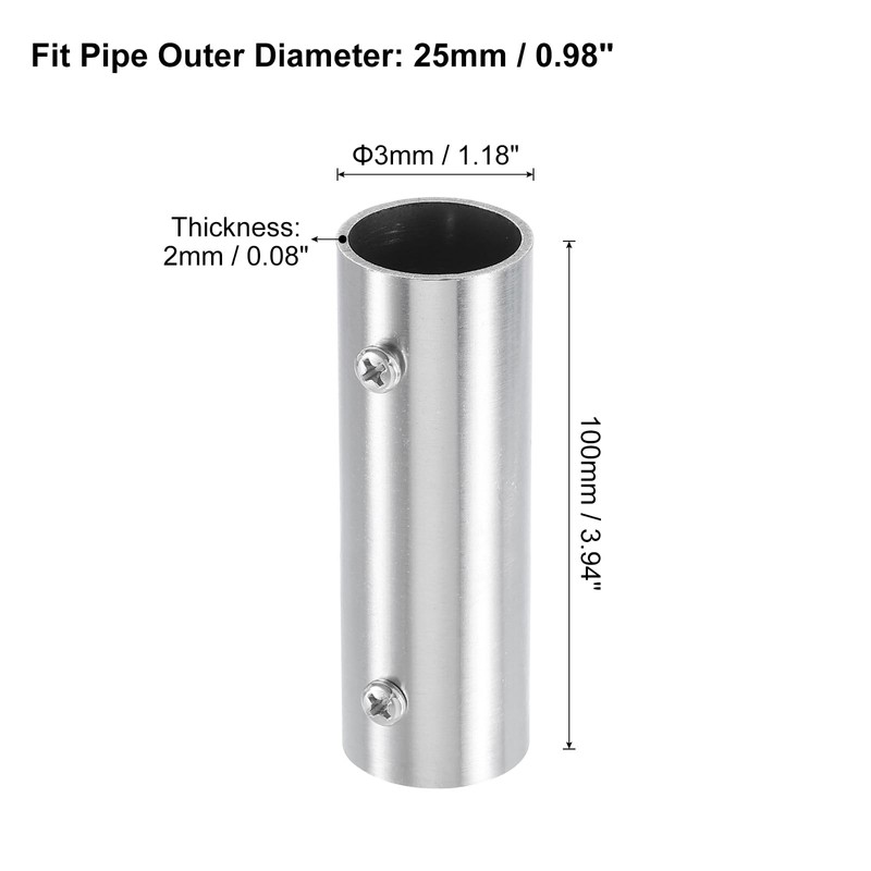 sourcing map 1Pcs 2-Way Straight Pipe Fitting Connector, Fit 1