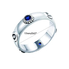Kader Howl's Moving Castle Ring S925 Silver Hayao Miyazaki Anime Howl Sophie Costume Ring Jewelry Cosplay Props Birthday Xmas Gift (One Size, Blue)