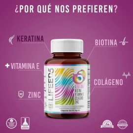 Capsulas Keratina Biotina Colageno Vitamina E Cabello Lifeed
