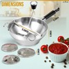 AURAME Premium Stainless Steel Food Mill - Effortless Pureeing, Straining
