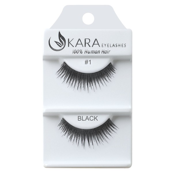 Kara Beauty Human Hair Eyelashes - 1 (Pack of 12)