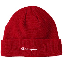 Champion Knit Beanie 492-0048 Japan 22.4 - 23.2 inches (57 - 59 cm) (One Size Fits All), red