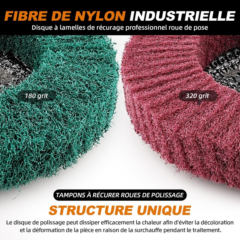 SI FANG 12.5 x 2.2cm Nylon Fiber Sanding Disc, 8