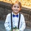 Bskifnn Kids Bow Tie Classic Solid Color Satin Bow Tie