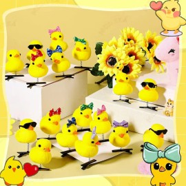 100 Pzas Patitos Con Horquilla O Pollitos Broche Accesorio