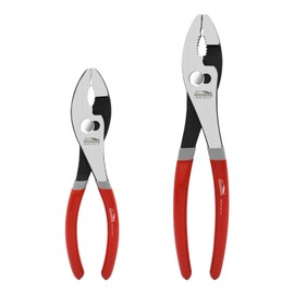 HOUSERAN 8-in and 10-in 2 PCS Slip Joint Pliers, Small Pliers with Non Slip Handle, High Carbon Steel, 8 Inch Grip Pliers for Tightening, Loosening and Gripping Nuts and Bolts