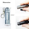 Small Flashlight Keychain Torch,2 PCS Aluminum Key Ring Torch, Bright