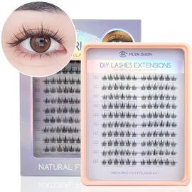False Eyelashes, Partial False Eyelashes, Natural Bunch, Popular, DIY, Cute, Reusable, Tweezers + Exclusive Tweezers Set, Ultra Lightweight, Handmade, Premium Fiber, Natural