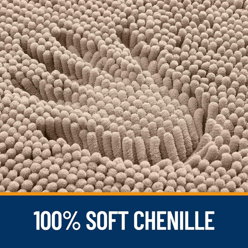 smiry Chenille Bath Mat, 40 x 60 cm, Non-Slip Super