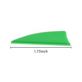 1.75 Inch Plastic Arrow Feathering Shield Shape Rubber Feathers Plastic Feathers DIY for Arrows Archery Arrows Carbon Arrows Vane for Archery Hunting Shooting Pack of 50 (Green)
