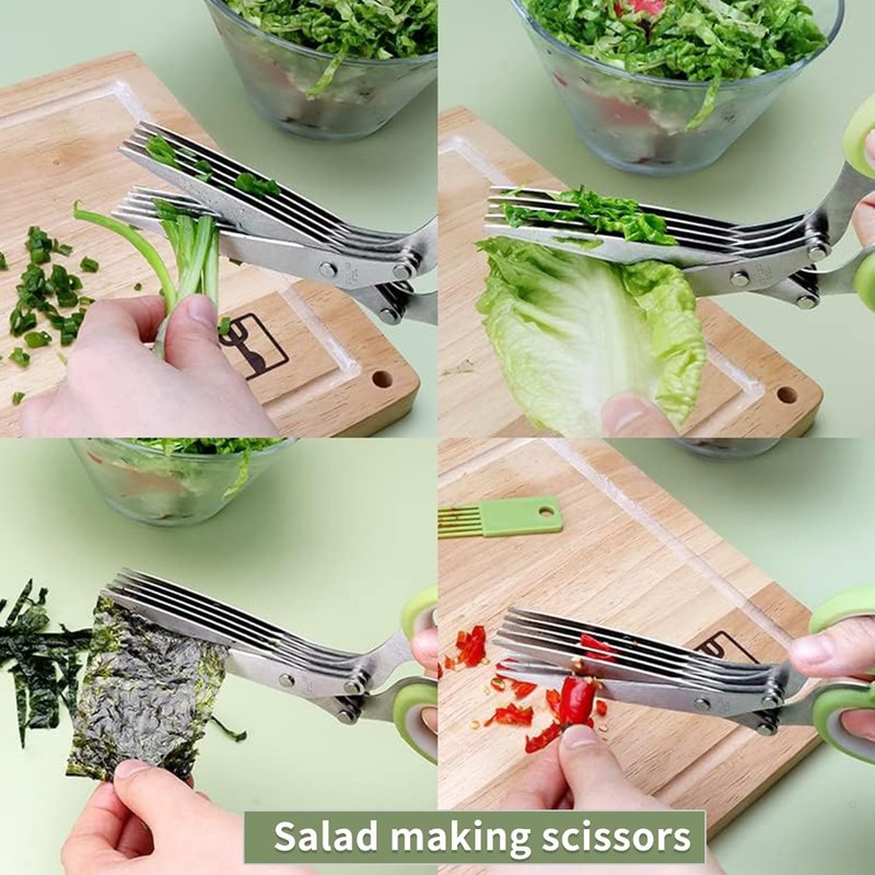 Yharnamite 3 Pcs Herb Scissors, 5 Stainless Steel Blade with