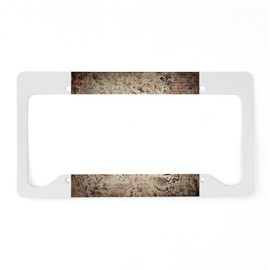 CafePress Vintage Antique Victorian Floral Scripture License Aluminum License Plate Frame, License Tag Holder