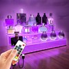 YMVV 15.7 IN Clear Acrylic Display Riser Shelf with LED