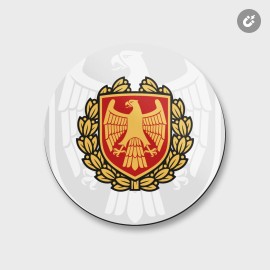 Unbranded Eagle Emblem Coat Of Arms Laurel Wreath | 4'' X 4'' Round Decorative Magnet