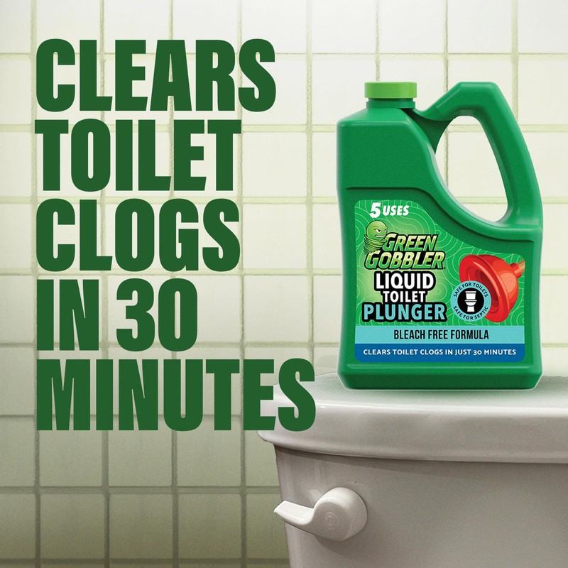 Green Gobbler Liquid Toilet Plunger | Clog Remover | Safe