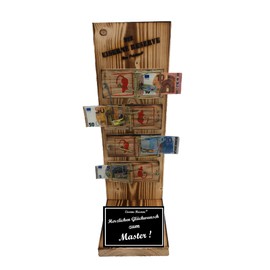 Gift for the Master – Iron Reserve Mouse Trap Money Gift Funny Personal Money Gift Gift Packaging – Text Black/W Congratulations on Master