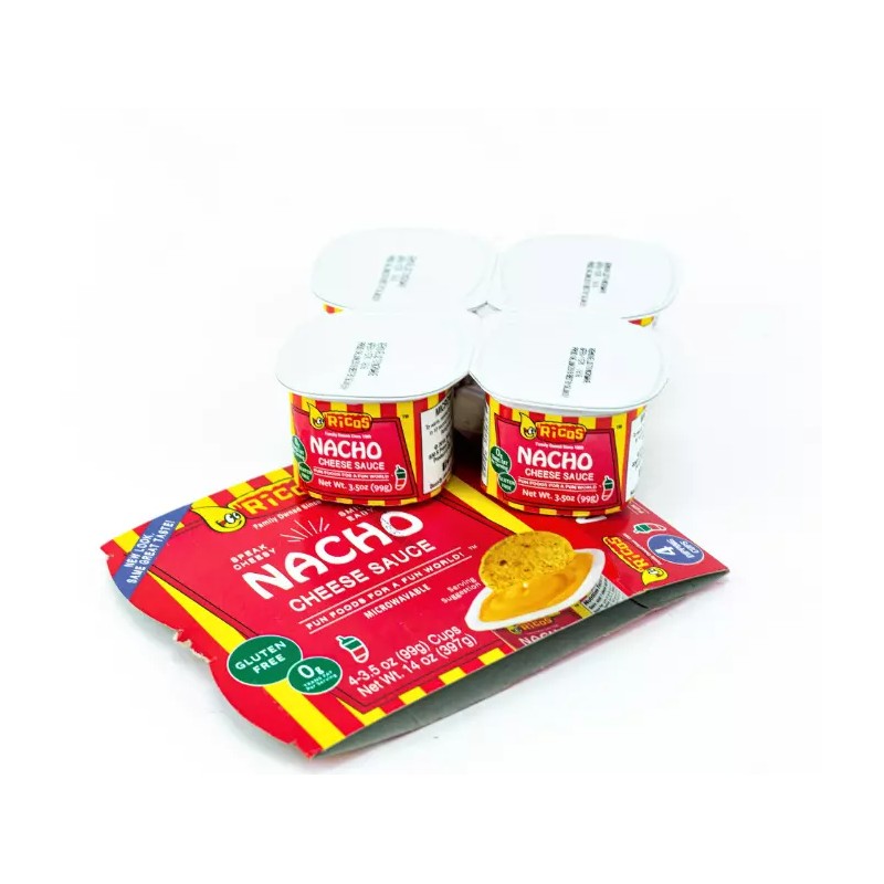 Ricos Nacho Cheese Sauce, 3.5oz x 8 Ct Cups