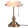 Newrays Glass Bankers Desk Lamp with Pull Chain Switch Plug