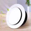 Allvent 4 inch ABS Adjustable Air Vent White Round Soffit