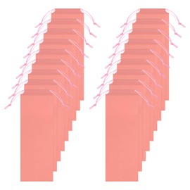 sourcing map 18pcs Umbrella Bags 13.8"x4.7" Wet Umbrella Sleeve Cover Reusable Folding Umbrella Storage Bag with Drawstring for Folding Travel Umbrellas, Pink