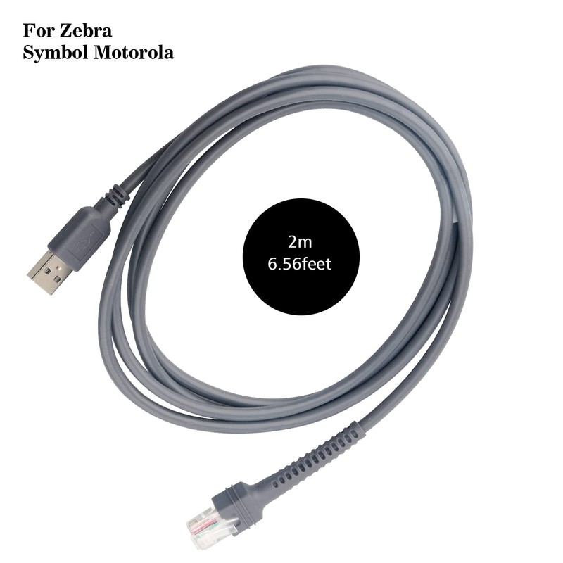 USB Barcode Scanner Cable for Zebra Symbol Motorola LS2208 LS3008