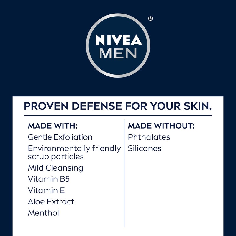 NIVEA MEN Maximum Hydration Deep Cleaning Face Scrub With Aloe
