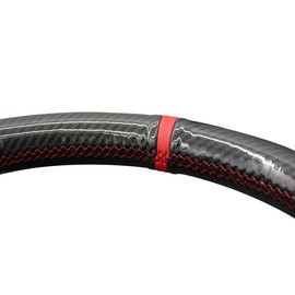 MEWANT Hand Stitch Suede Shiny Carbon Fiber Steering Wheel Cover for Subaru WRX (STI) Levorg Steering Wheel Wrap