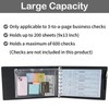 Professional 7 Ring Business Checkbook Binder, Premium PU Leather Organizer