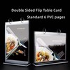 Rikyo Acrylic Sign Holder,Table Card Multi-Page Flip Display 6 Pages-12