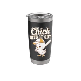 Baseball Baby Chicks Dynamic Active Art Stainless Steel Insulated Tumbler