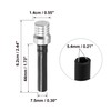 X AUTOHAUX 3pcs Silver Tone Universal Gas Cap Tube with