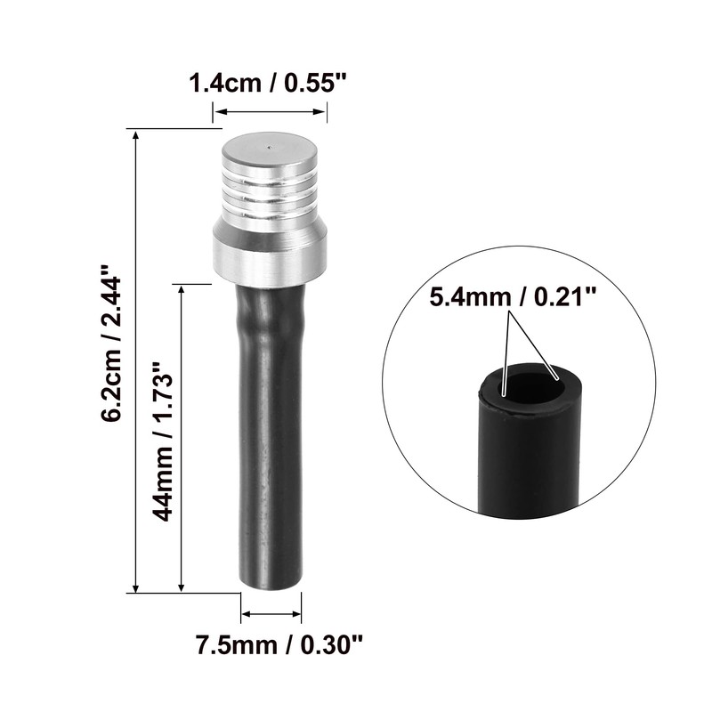 X AUTOHAUX 3pcs Silver Tone Universal Gas Cap Tube with