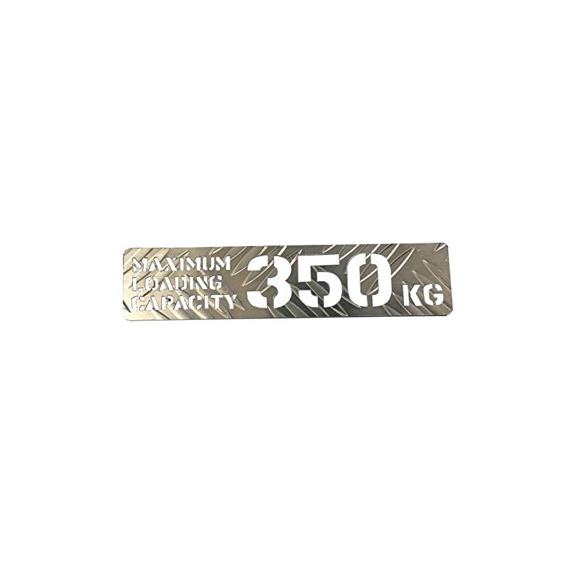 Maximum Load Capacity Plate: 77.2 lbs (350 kg) (Aluminum Stripe)