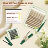 KEYYOU Spider Brown Lash Clusters Ki w/Black Bunny Wispy for