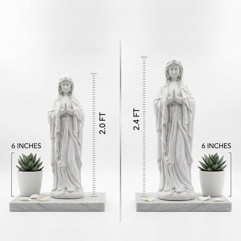 JXNCJXZG Virgin Mary Praying Statue 23.5 Inch, Religious Outdoor Statue