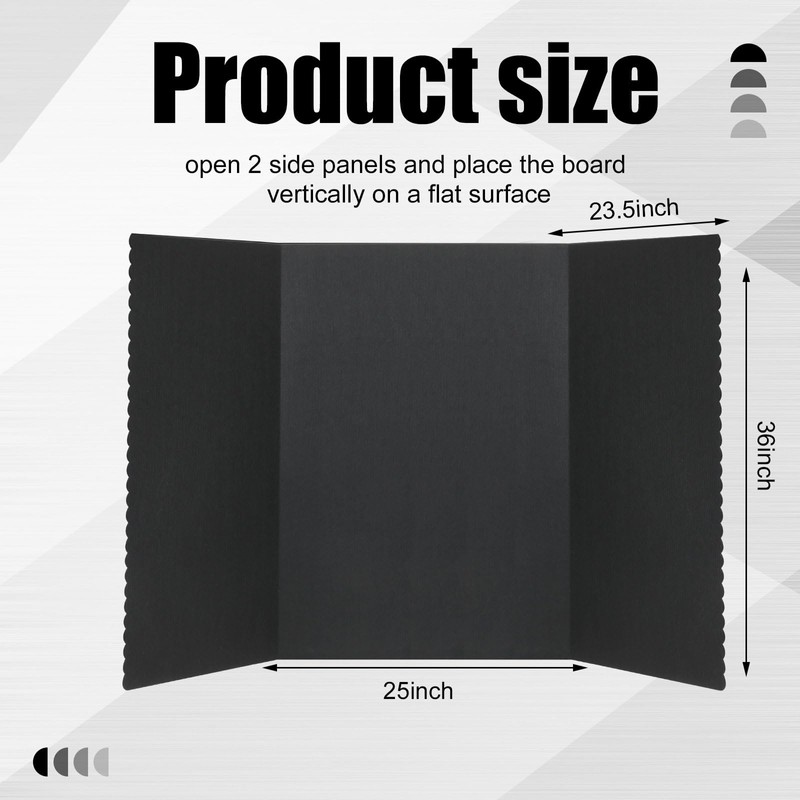 Paterr Trifold Poster Board with Storage Bag, Hook and Loop