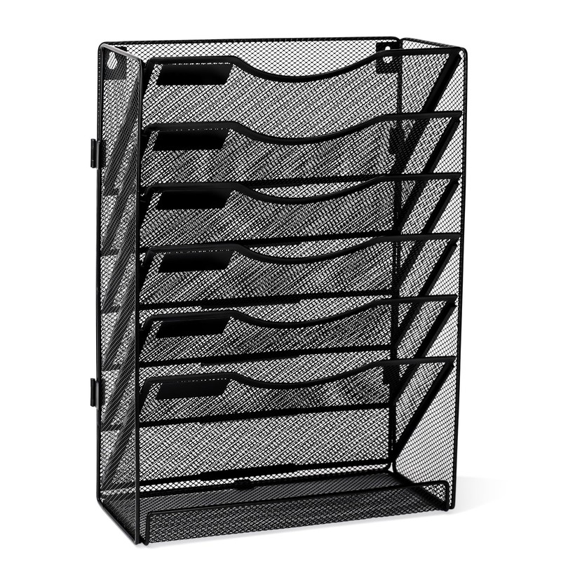 EasyPAG Wall File Holder Organizer 7 Tier Mesh Hanging Wall