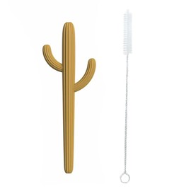 Baby Teething Toy, Silicone Cactus Design (Mustard)