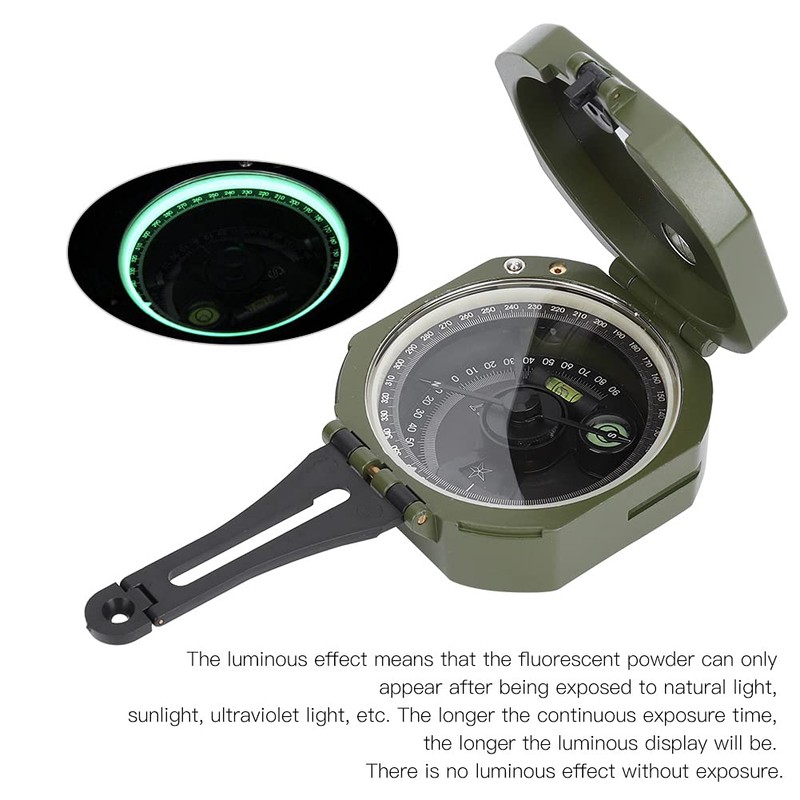 Hiking Compass, Waterproof Professional Military Compass Outdoor Survival Compass with