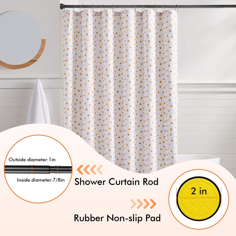 Shower Curtain Rod 31-80 in Adjustable Curtain Rod No Drilling