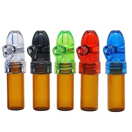 Lokolinto Portable Mini Organizer Case Vial, 5-piece portable glass bottle set, decorative glass bottle, leak proof design suitable for pepper, suitable for enhancing flavor during travel