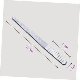 Baluue Professional Nail Filers 6 Pack Double-sided Stainless Steel Nail Files Grinding Tool for Manicure