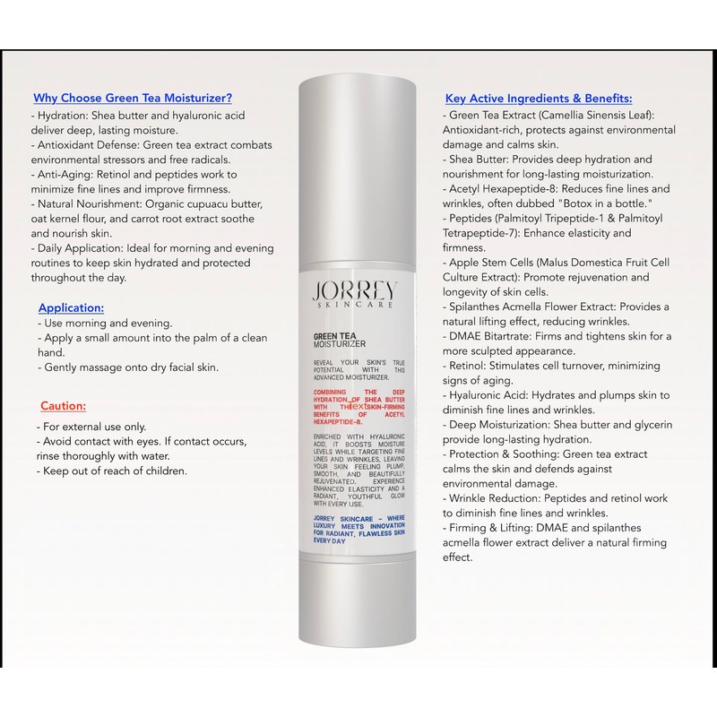 JORREY SKINCARE Green Tea Moisturizer