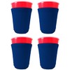 Blank Neoprene Party Cup Coolie (4 Pack, Royal Blue)