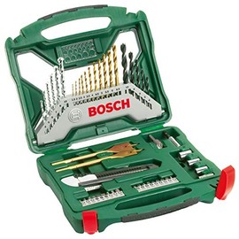 Bosch 50-Pieces X-Line Titanium Drill and Screwdriver Bit Set (for Wood, Masonry and Metal, Accessories Drills)