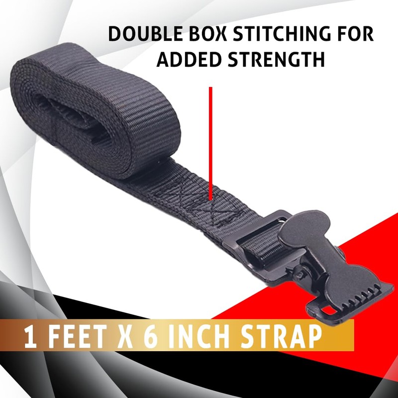 BoxerTool 1" x 6ft Alligator Clip All-Purpose Lashing Strap, Alligator