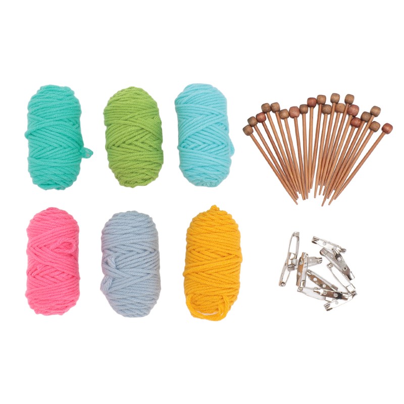 Mini Knitting Tools Set Single Pointed Knitting Needles and 6